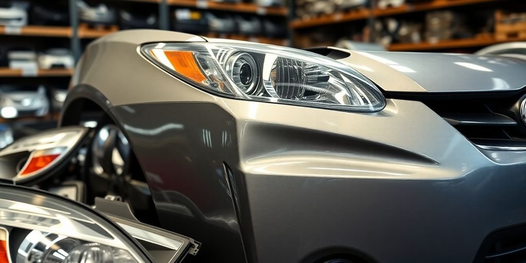 Toyota car parts in a workshop