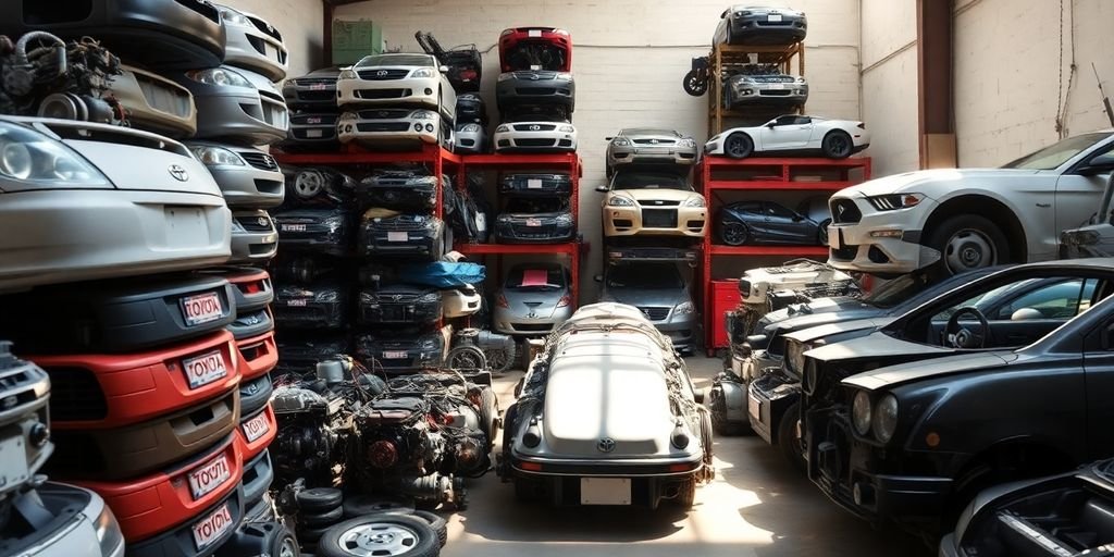 Toyota car parts and engines.