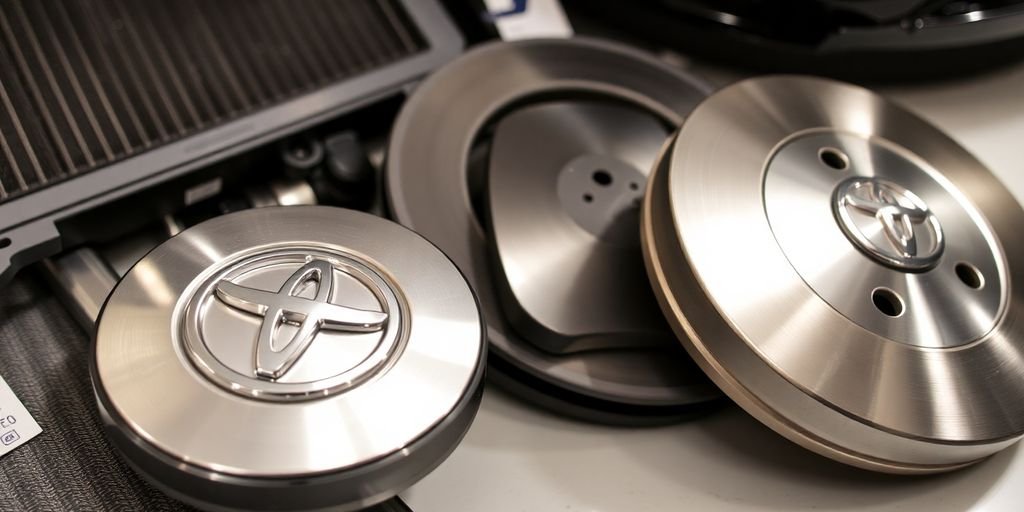 Toyota car part with a price tag.