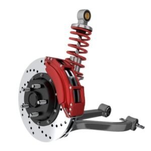 a car suspension and braking system.